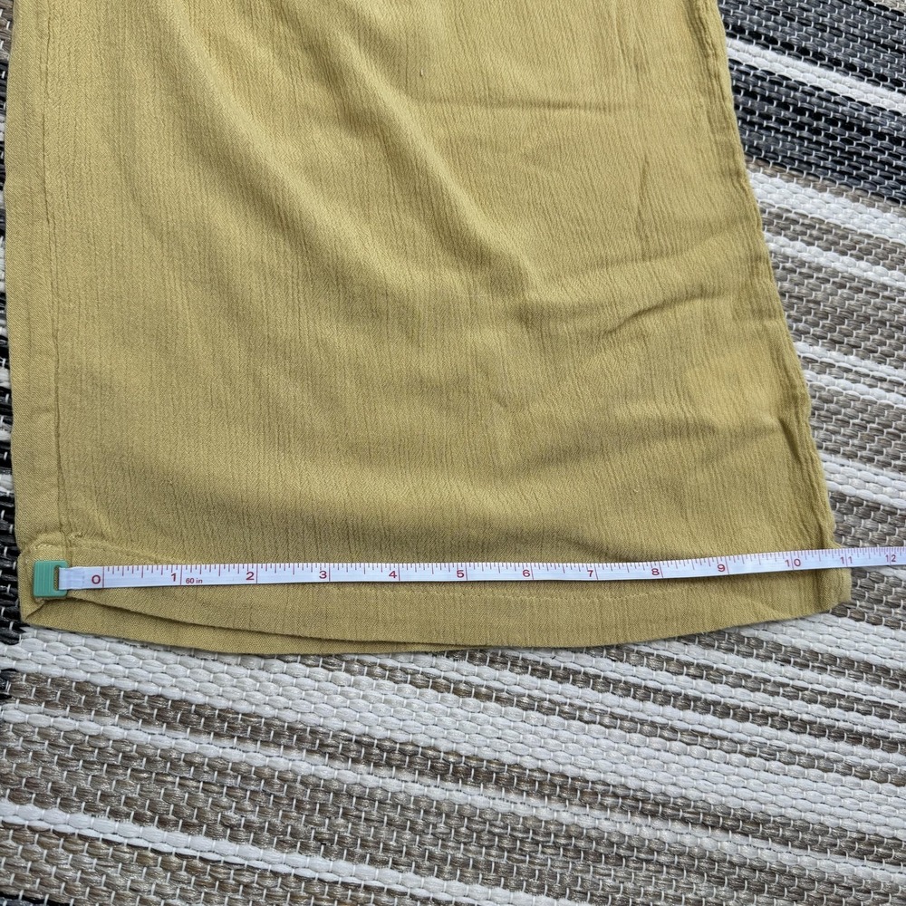 WeWoreWhat Jumpsuit Women's Medium Yellow Bohemian Wide Leg Adjustable Straps - Picture 12 of 15